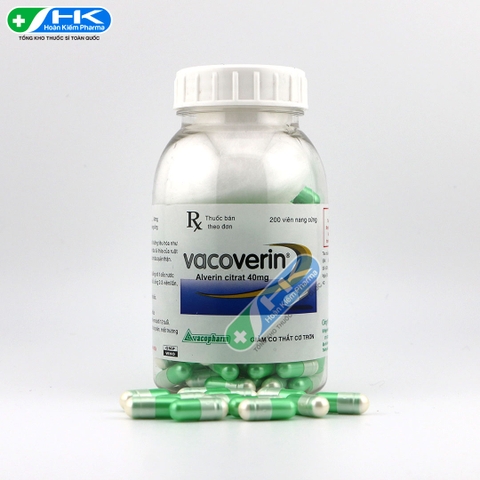 Vacoverin - Chai 200 viên nang cứng - VacoPharm(Alverin citrat 40mg)