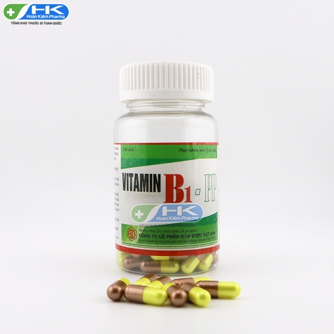 Vitamin B1-PP - Chai 100 viên nang - Hóa Dược Việt Nam