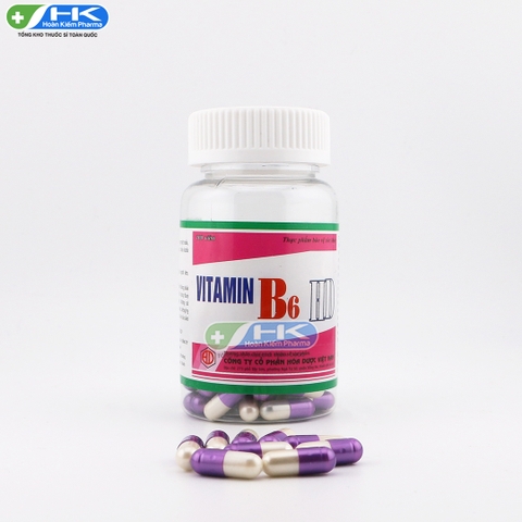 Vitamin B6 HD - Chai 100 viên nang - Hóa Dược Việt Nam