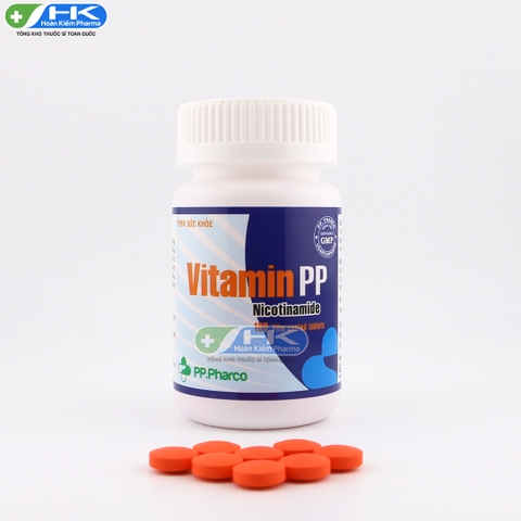 Vitamin PP - Chai 100 viên nén - PP.Pharco (Nicotinamide 500mg)