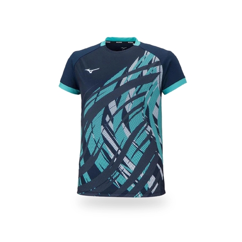 Áo cầu lông Mizuno VM Trắng-Đen