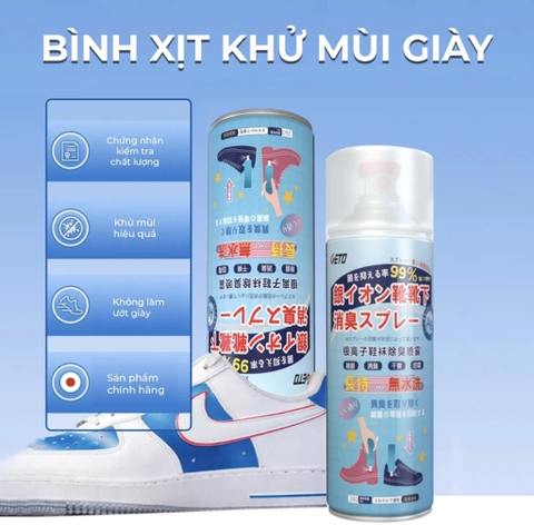 Chai Xịt Khử Mùi Giày GETO Bạc Xanh - Hương biển