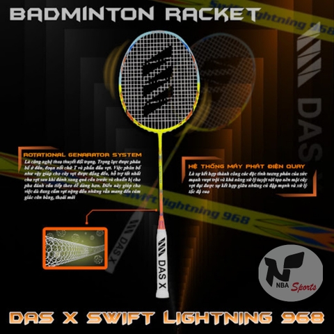 Vợt cầu lông DAS X SWIFT LIGHTNING 968