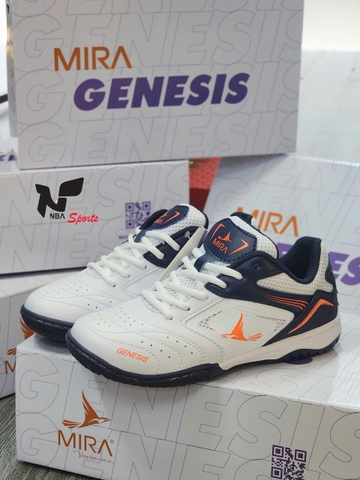 Giày cầu lông Mira GENESIS - Trắng Navy