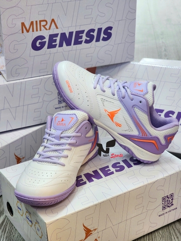 Giày cầu lông Mira GENESIS - Trắng tím