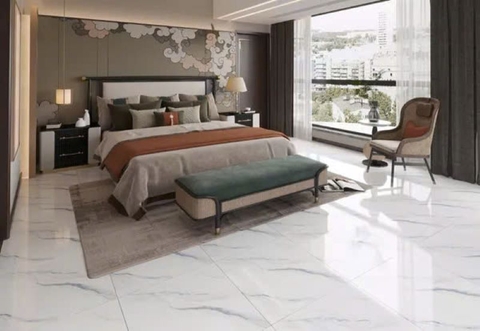 20+ Mẫu Gạch Lát Nền Màu Trắng Vân Khói Đẹp Tinh Tế