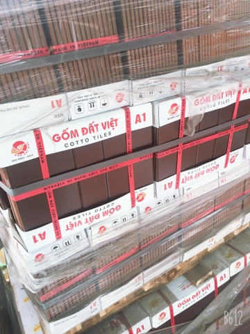 Gạch thẻ 6x24cm màu nâu tráng men Gốm Đất Việt