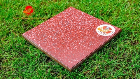 Gạch lát 30x30cm men đá granite màu đỏ chấm bi Gốm Đất Việt