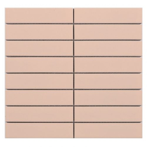 Gạch Mosaic thanh nhỏ hồng mờ