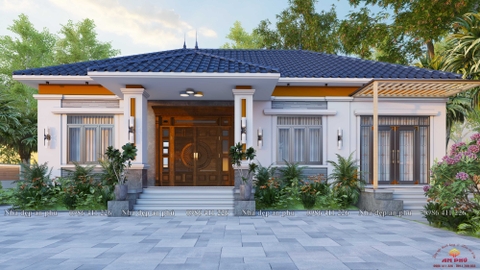 Nhà cấp 4 mái nhật kích thước 16m x 10m ở Nam Đàn Nghệ An