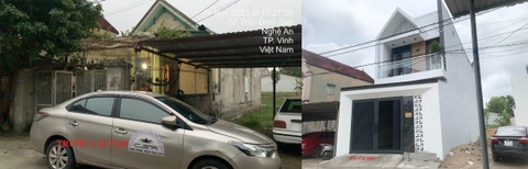 Cải tạo nhà phố 1 tầng thành 2 tầng ở TP Vinh