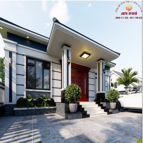 Mẫu nhà vườn mái Nhật 3 gian rộng 11m ở Cẩm Bình - Cẩm Xuyên - Hà Tĩnh