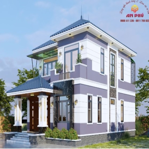 Mẫu 2 tầng mái nhật rộng 10m ở Hưng Tây, Hưng Nguyên, Nghệ An