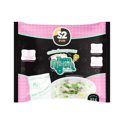 S2 Fun Cháo Ếch Hạt Sen ( 92g / gói) 
15 gói / thùng