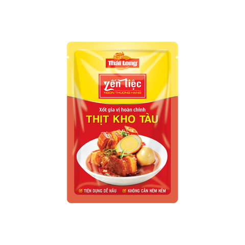 Xốt gia vị hoàn chỉnh Thái Long Yến Tiệc - Thịt Kho Tàu 50gr x 10 túi/thùng (10p1)