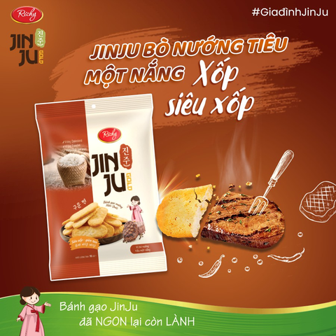 Bánh gạo JINJU Bò tiêu x20