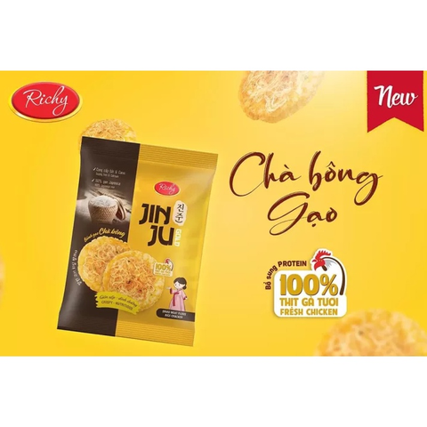 Bánh gaọ Jinju chà bông 168gx10 túi