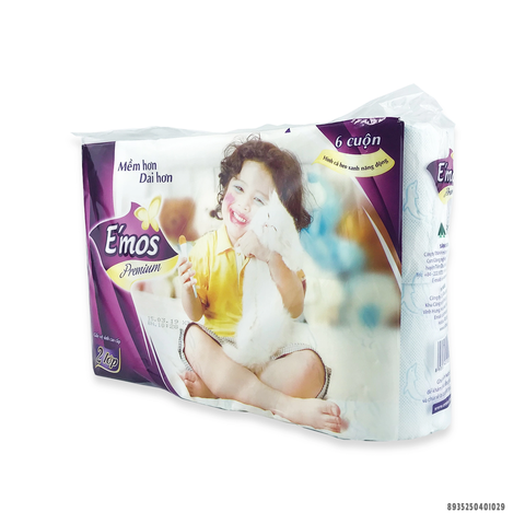 Giấy cuộn tím (6 cuộn/lốc x12 lốc/Bao)