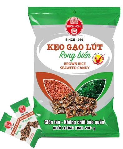 Kẹo gạo lứt rong biển (200gr/gói) (T10)