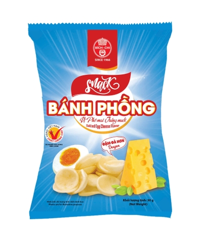 Snack bánh phồng - vị phomai trứng muối (30gr/gói) (T60)