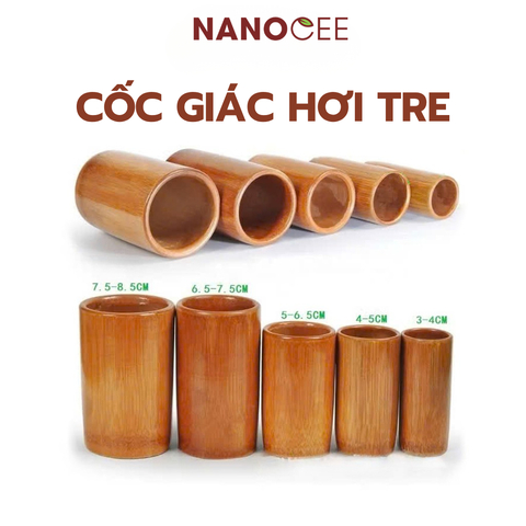 Cốc Giác Hơi Ống Tre – Dụng Cụ Giác Hơi Dưỡng Sinh Cho Spa