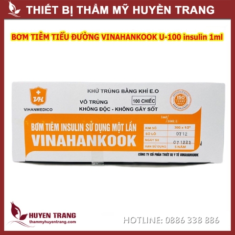 Bơm tiêm INSULIN sử dụng một lần 1ml Vinahankook