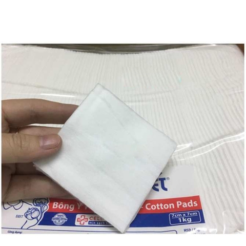 Bông cắt miếng y tế 7cm x 7cm 500g