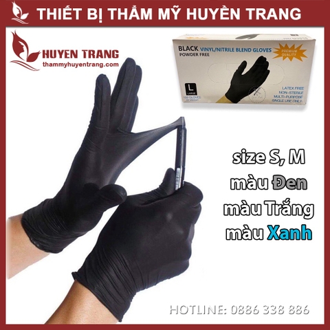 Bao Tay Y Tế Cao Su Màu Đen