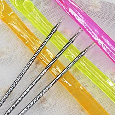 Bộ que nặn mụn (bộ gồm 12 cái), dùng để nặn mụn đầu đen, chất liệu bằng thép không gỉ, kt 12*0.4*0.4cm