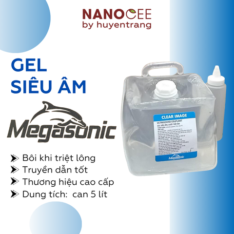 Gel Triệt Lông Megasonic 5 Lít – Gel Siêu Âm Truyền Dẫn Cho Spa