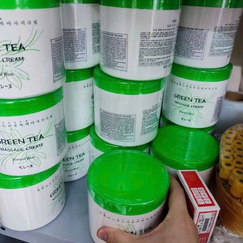 Kem Massage Trà Xanh Mira Green Tea Massage Cream 450g – Dưỡng Da Mềm Mịn