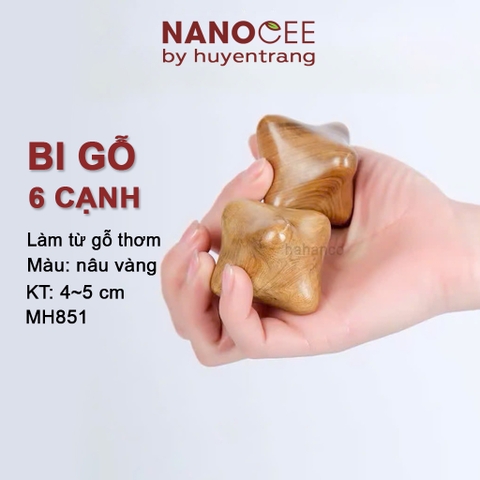 Quả bi gỗ 6 cạnh mát xa MH851-1