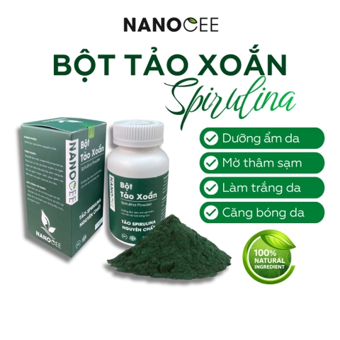 Bột Mặt Nạ Tảo Xoắn NANOCEE (Đắp Mặt/Phi Kim) - Trắng Da, Mịn Da & Căng Bóng