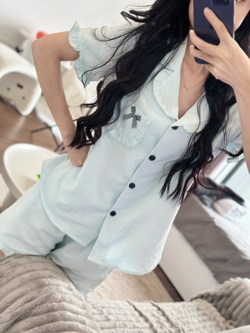 Bộ Pijama chất liệu thô đũi Nhật vải nhập khẩu siêu xinh yêu cho các nàng , từ 40-65kg , hàng thiết kế thương hiệu ANT_P04