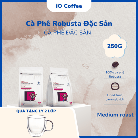 iO Coffee - Cà Phê Robusta Đặc Sản - Sơ Chế Tự Nhiên
