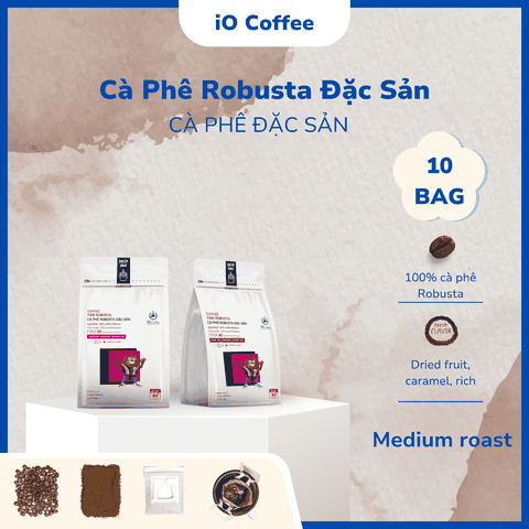 iO Coffee Phin Giấy - Cà Phê Robusta Đặc Sản - Sơ Chế Tự Nhiên