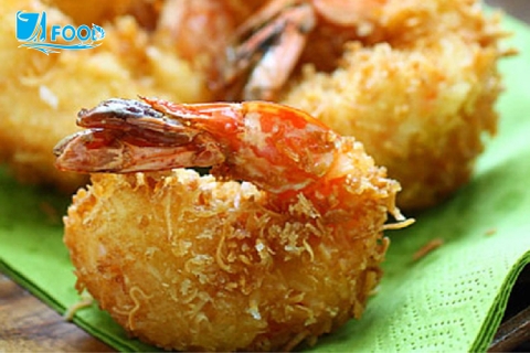 Cách làm tôm phủ dừa với nồi chiên không dầu