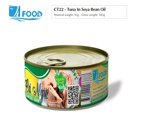 Cá ngừ ngâm dầu nành, 185g