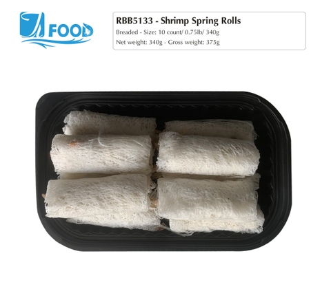 Chả giò rế tôm thẻ Size 34g, NW 340g (Khay)