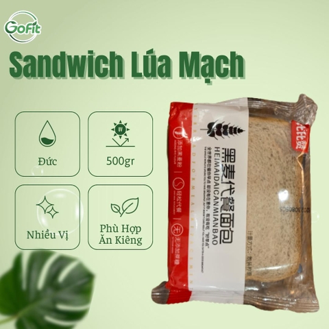 Bánh mì đen Lúa Mạch/Khoai Lang Sandwich không đường Nội địa Trung