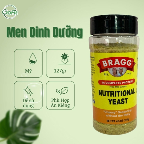MEN DINH DƯỠNG BRAGG-NUTRITIONAL YEAST SEASONING Mỹ