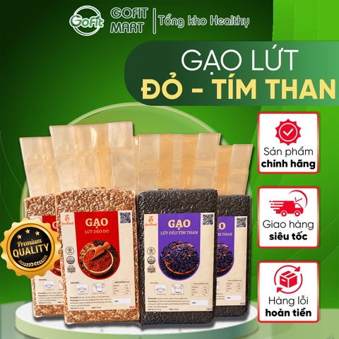 1Kg Gạo lứt dẻo Điện Biên ăn kiêng, thực dưỡng SEN FOOD