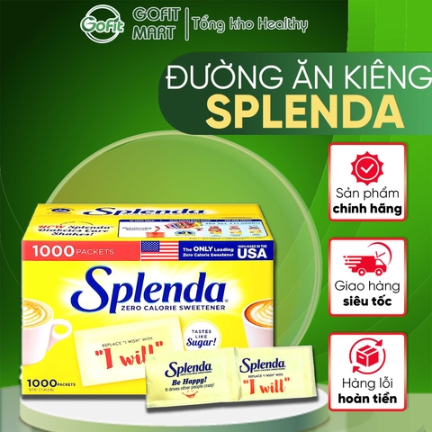 Splenda - Set 20 Gói Đường ăn kiêng 0 CALO, Set 20 gói 1g