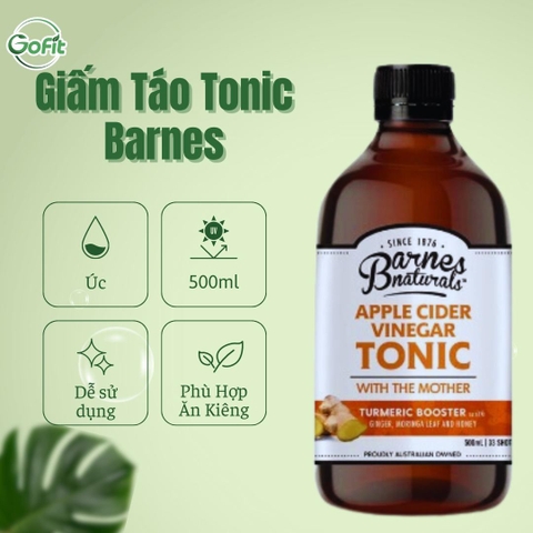 Giấm Táo Hữu Cơ Barnes Naturals 500ml