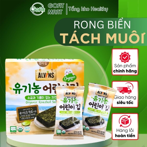 Rong biển hữu cơ tách muối cho bé Alvins 15g