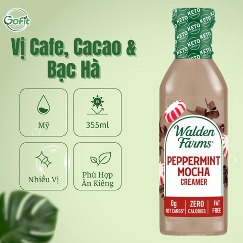 Kem Cafe Walden Farms, Coffee Creamer nhiều vị, 355ml