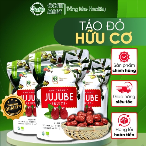 Táo đỏ hữu cơ Organic Life Dried Jujube 500g
