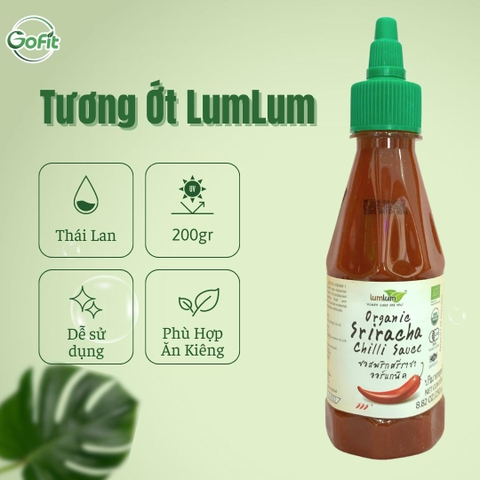 LumLum - Tương ớt hữu cơ Sriracha LumLum chai 250ML, xuất xứ Thái Lan