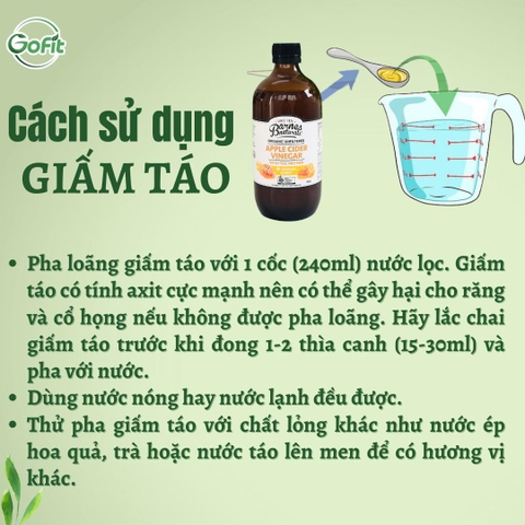 Giấm Táo Mật Ong Hữu Cơ Mật Ong Barnes Naturals 500ml