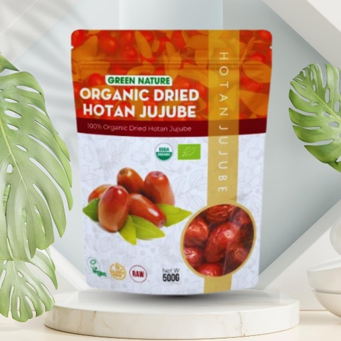 Táo Đỏ Hữu Cơ Green Nature 500gr Organic Jujube Fruit C'Lavie Clavie Hữu cơ Lượng đường thấp Tự nhiên